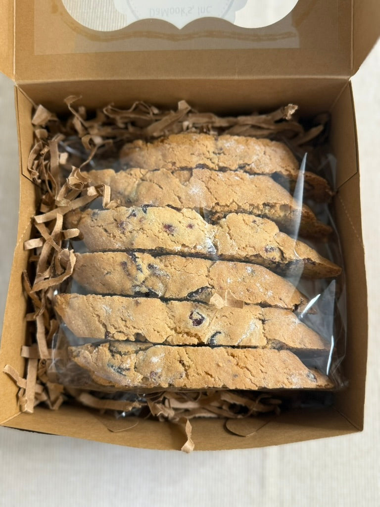 Cranberry White Chocolate Chip Biscotti